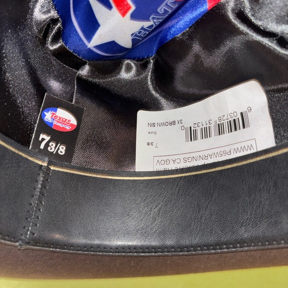 Texas Hat Company ~3X Wool Blend Felt HAT~4" Brim RODEO Cowboy Western.  7 3/8 - Picture 10 of 12